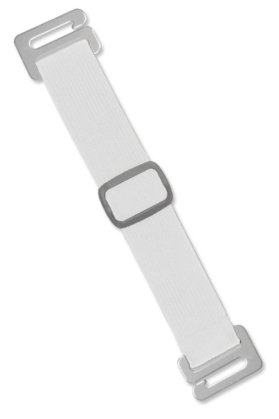 1840-7208 White Standard Adjustable Elastic Arm Band Strap